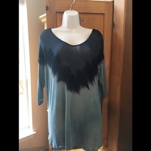 Free People oversized Tie Dye half sleeve blouse